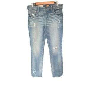 Pilcro x Anthropologie - NEW The Stet Slim Straight Distressed Jeans Sz 31